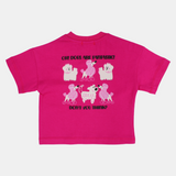 Unisex Baby Fuchsia "Don’t You Think" Cotton T-Shirt