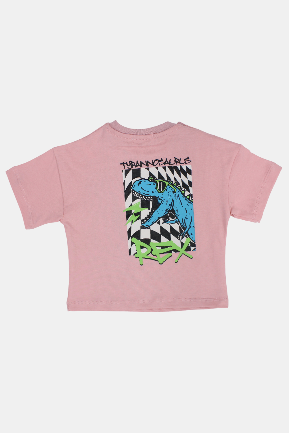unisex baby dustypink "tyranosaurus rex" cotton t-shirt