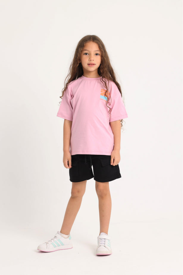 pink "north coast lovin" short sleeved t-shirt