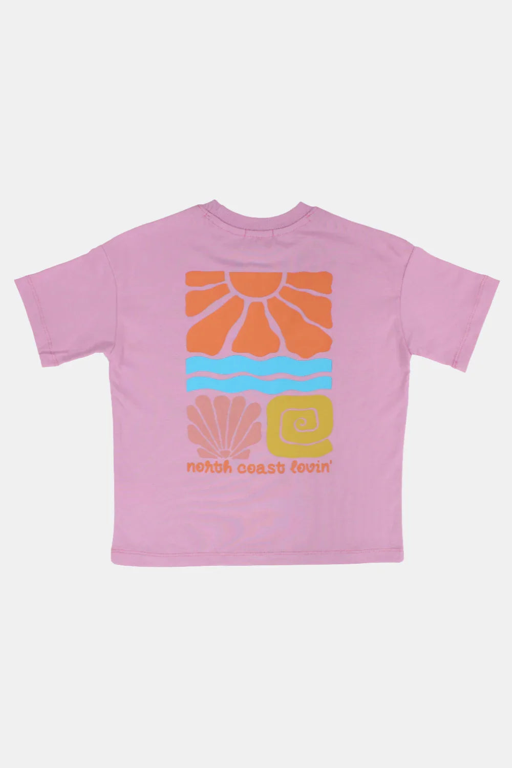 baby pink "north coast lovin" cotton t-shirt - playmore