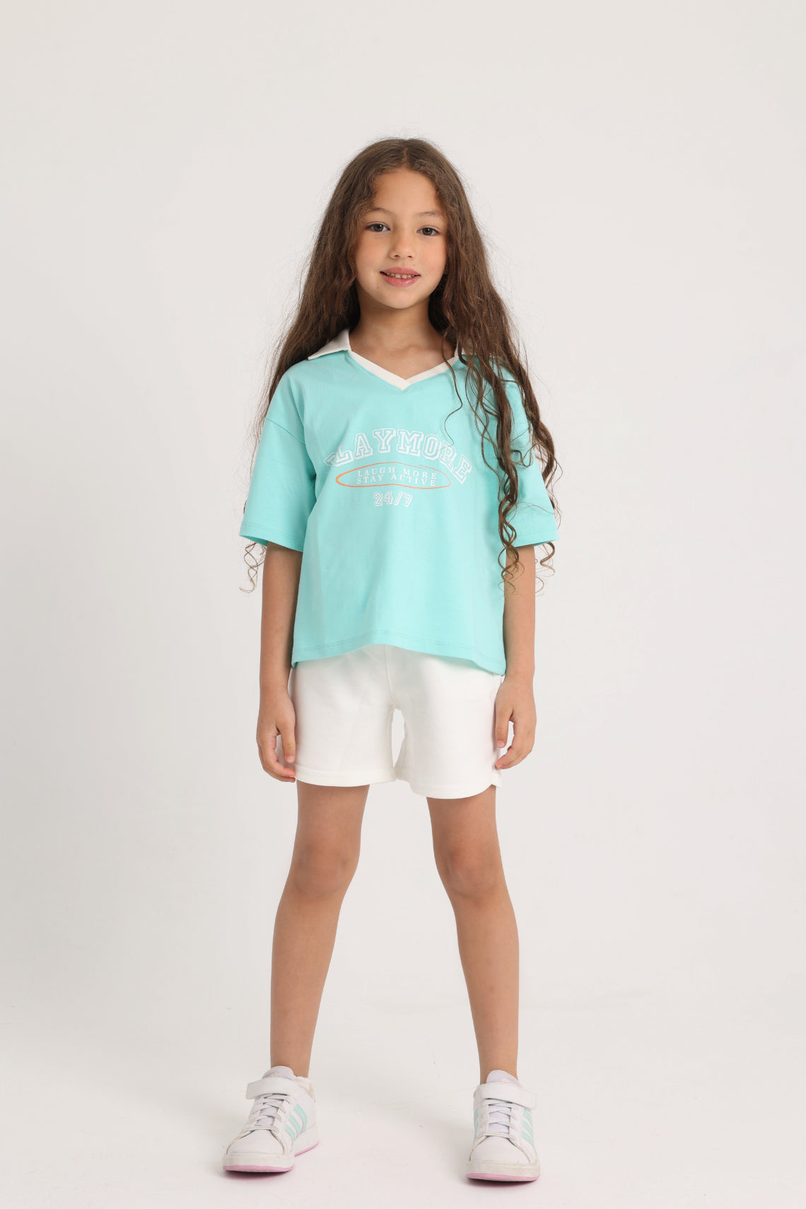 kids cotton t-shirt – aqua "playmore"