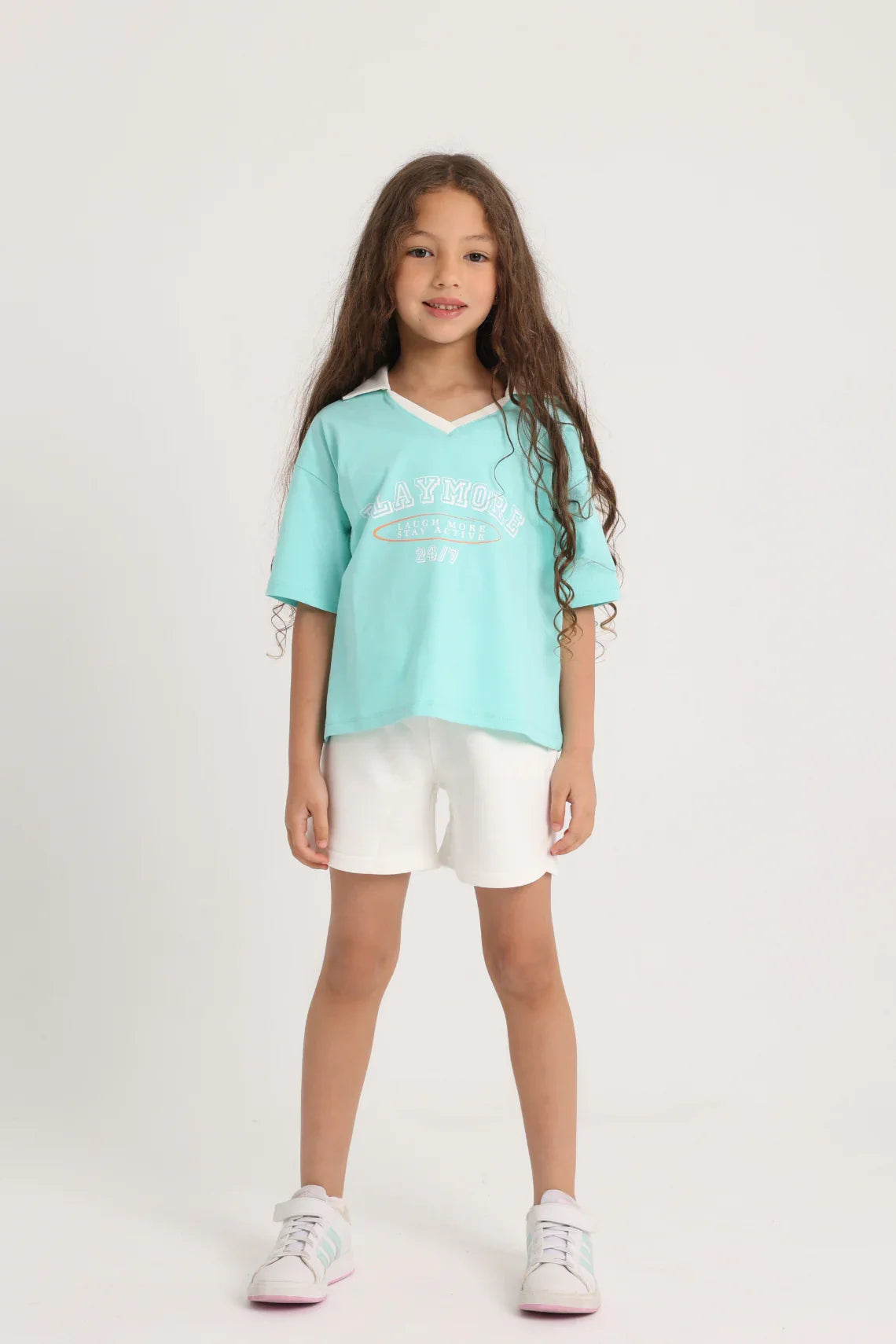 kids cotton t-shirt – aqua "playmore" - playmore