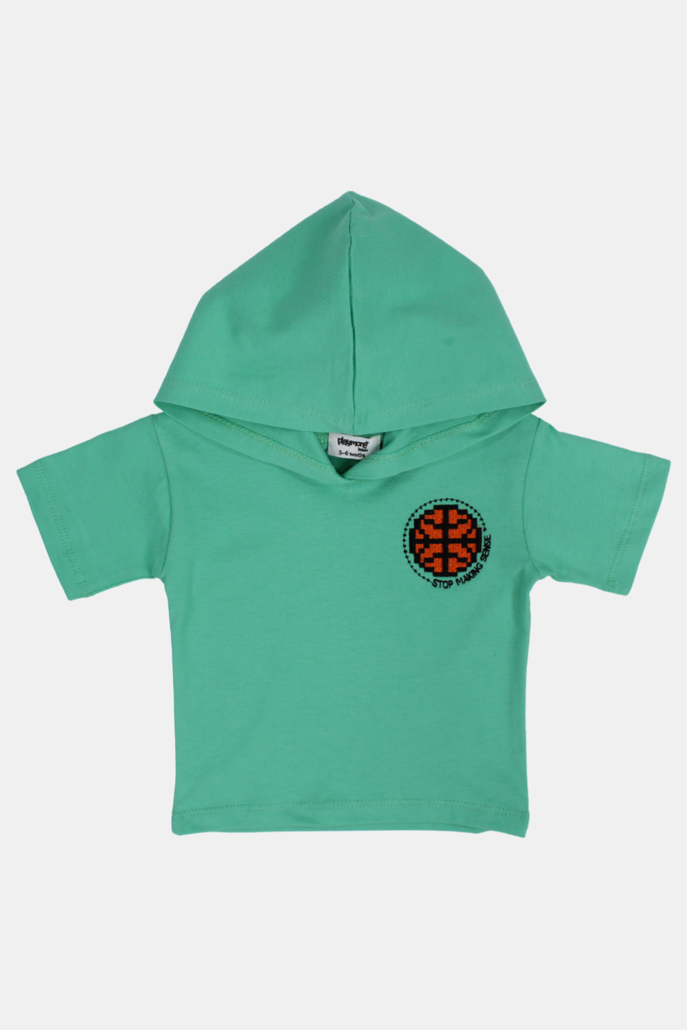 unisex baby mint "stop making sense" hooded t-shirt