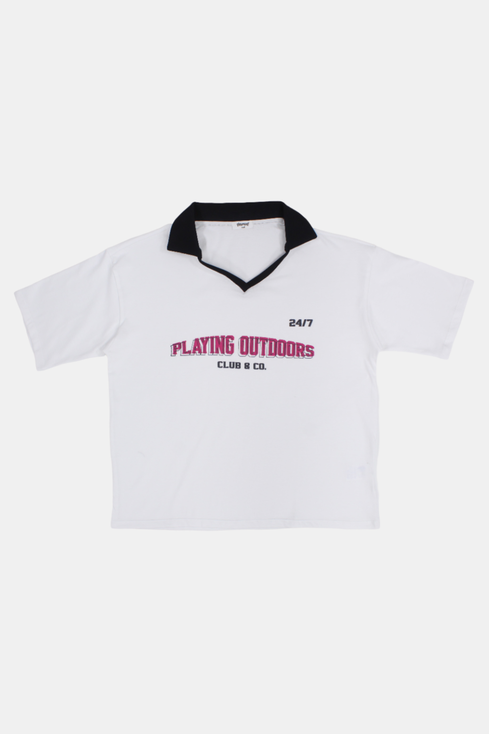 white "playing outdoors" t-shirt