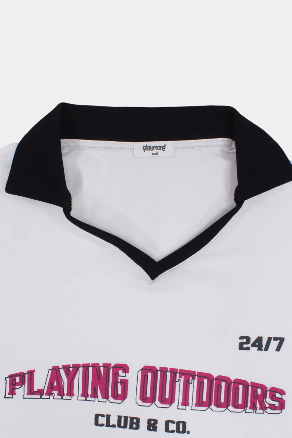 white "playing outdoors" t-shirt