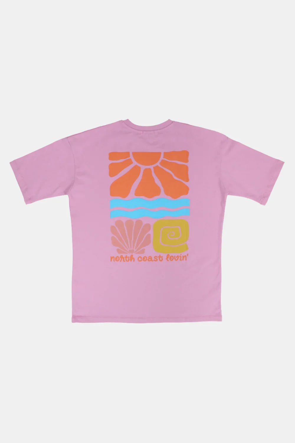 pink north coast lovin’ short sleeved t-shirt - playmore