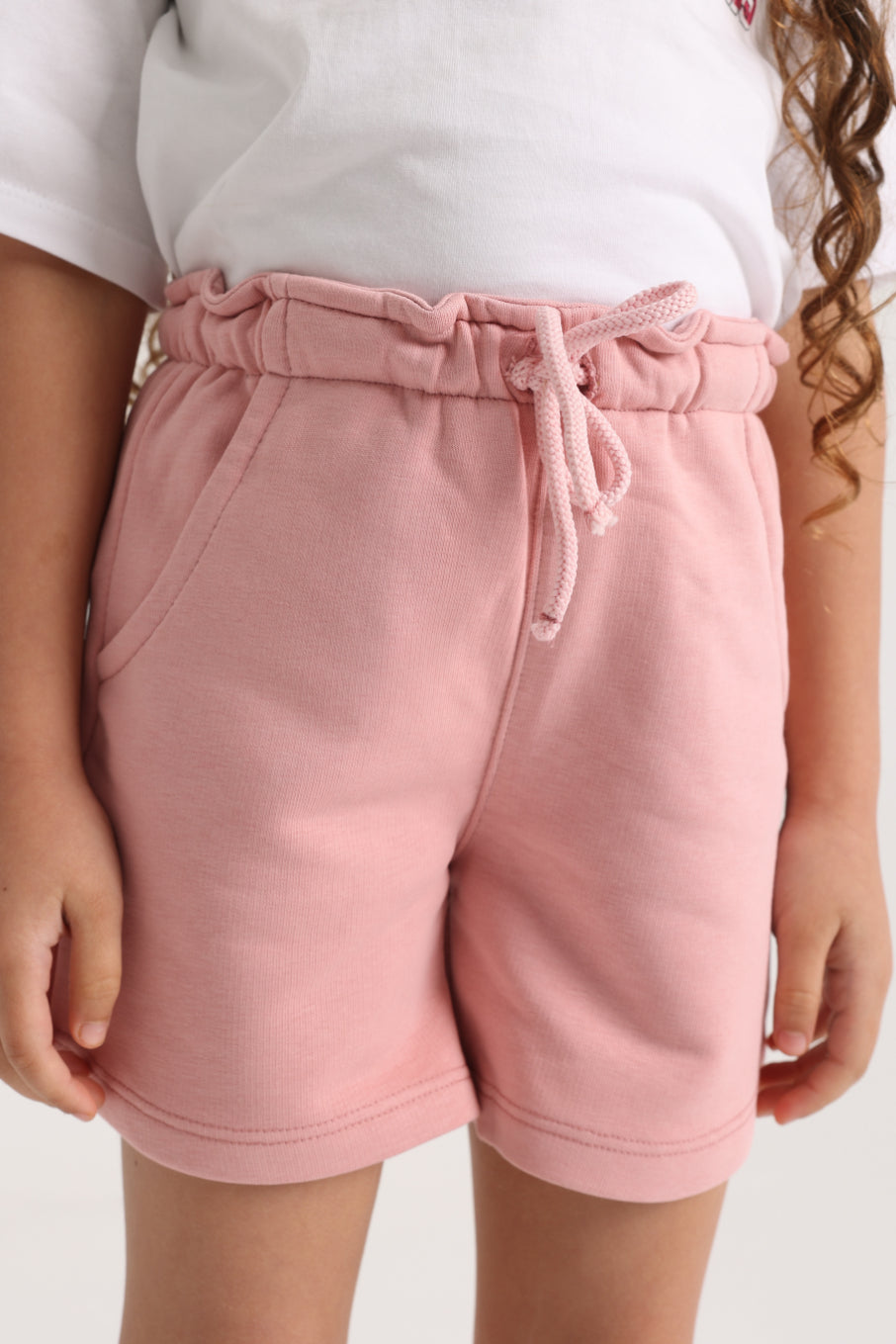 dusty pink cotton shorts