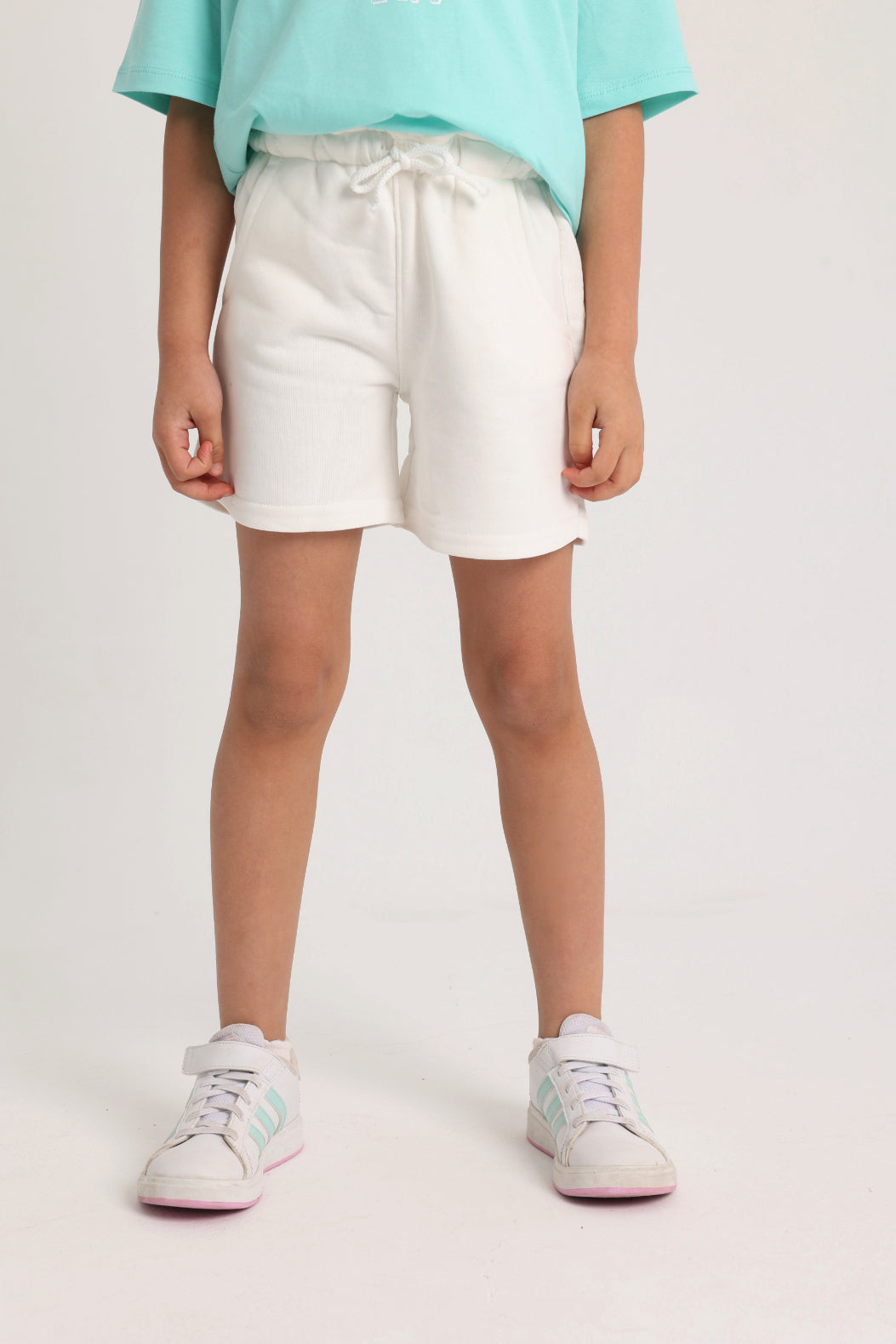 off-white cotton shorts