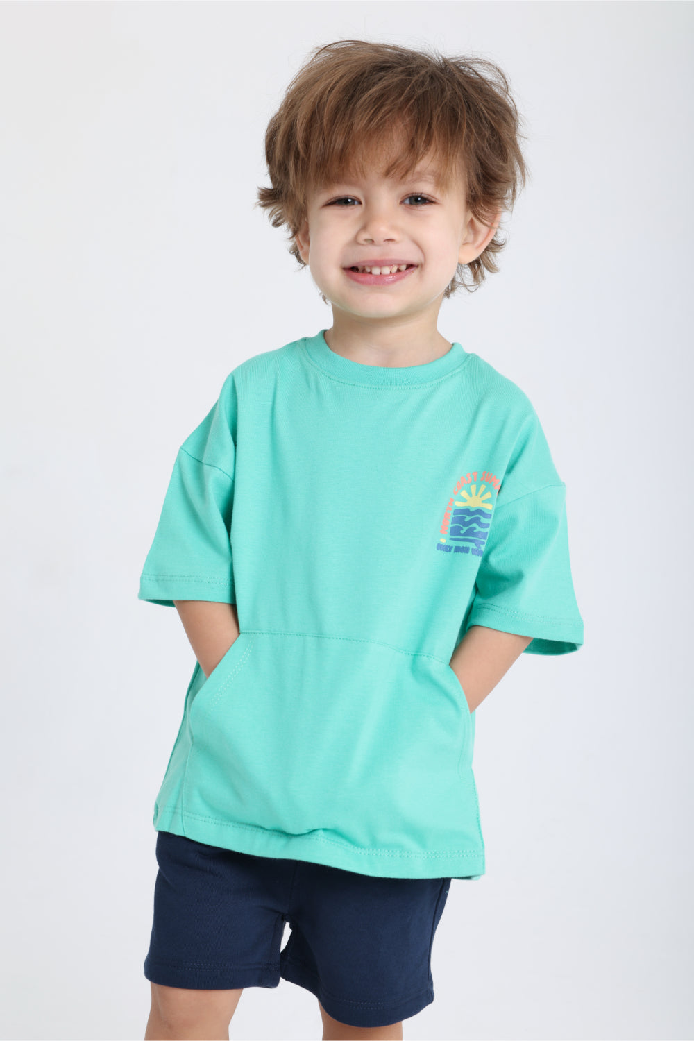 unisex baby navy cotton shorts