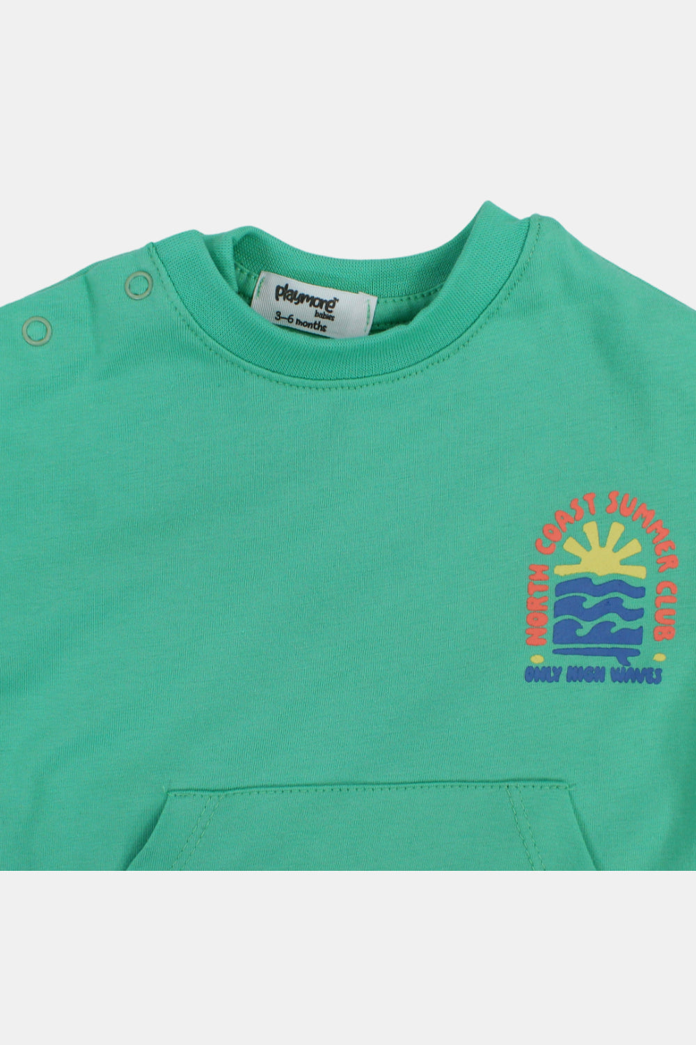 unisex baby mint cotton t-shirt – north coast summer club short sleeves