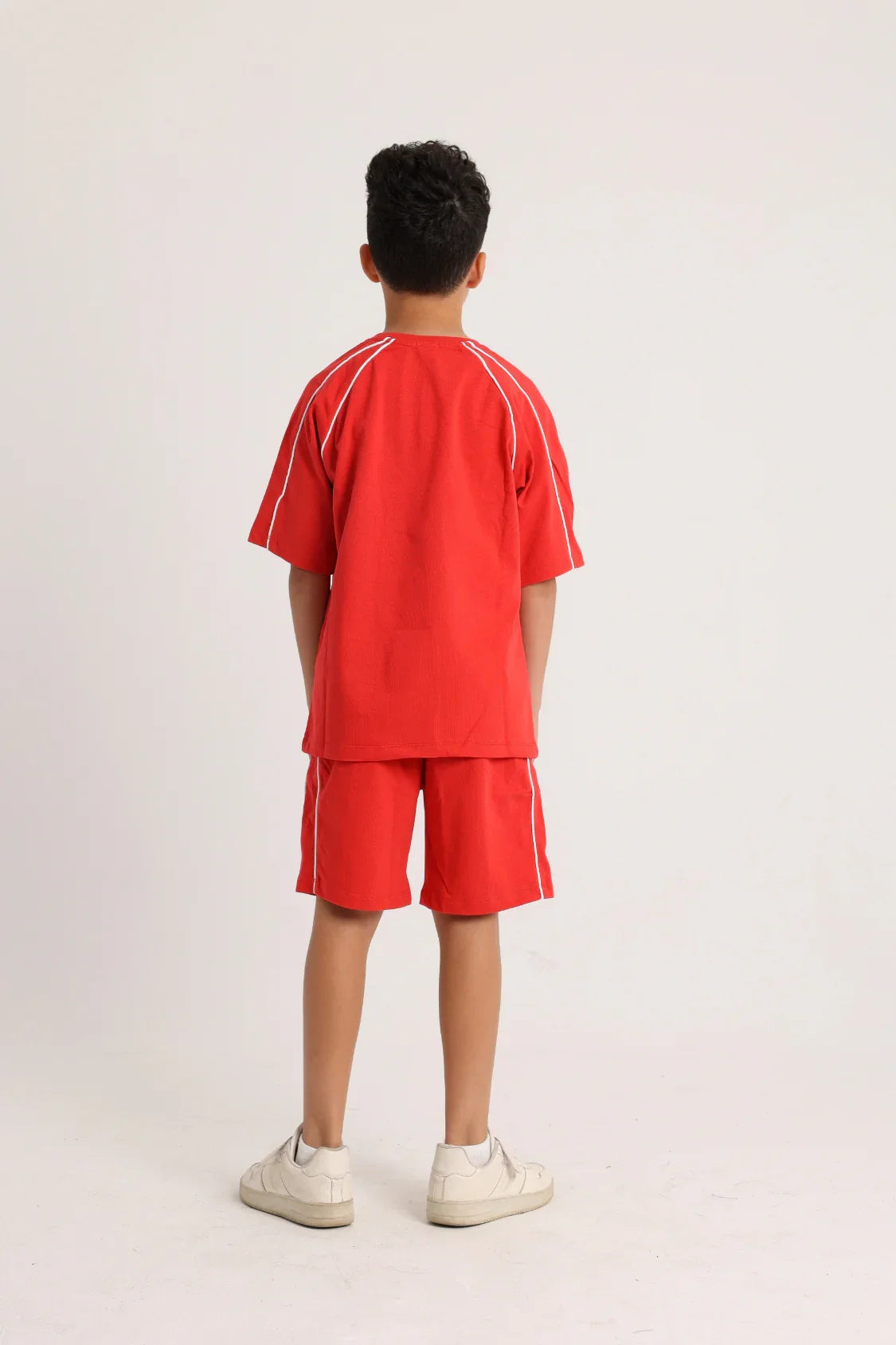 unisex red cotton 2-piece outfit set - playmore