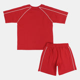 Unisex Red Cotton 2-Piece Outfit Set