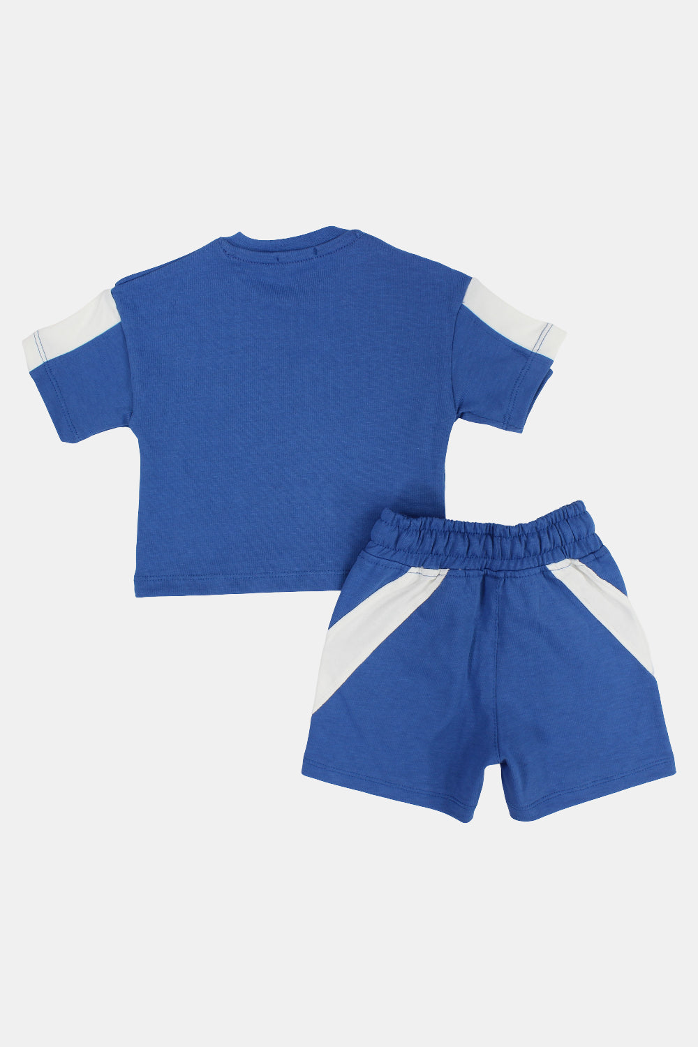 unisex baby blue cotton 2-piece outfit set – "playing outdoors"
