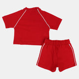 Unisex Baby Red "SUMMER" Cotton Outfit Set