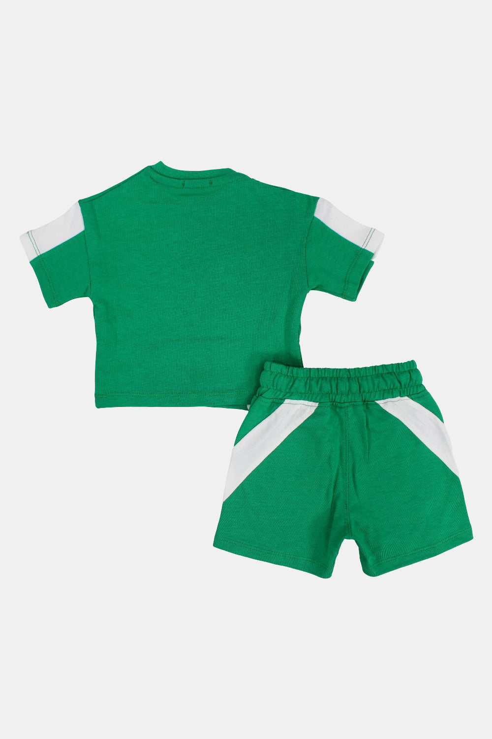 unisex baby green "born to play" cotton outfit set