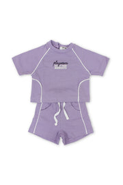 unisex baby 2-piece outfit set – purple