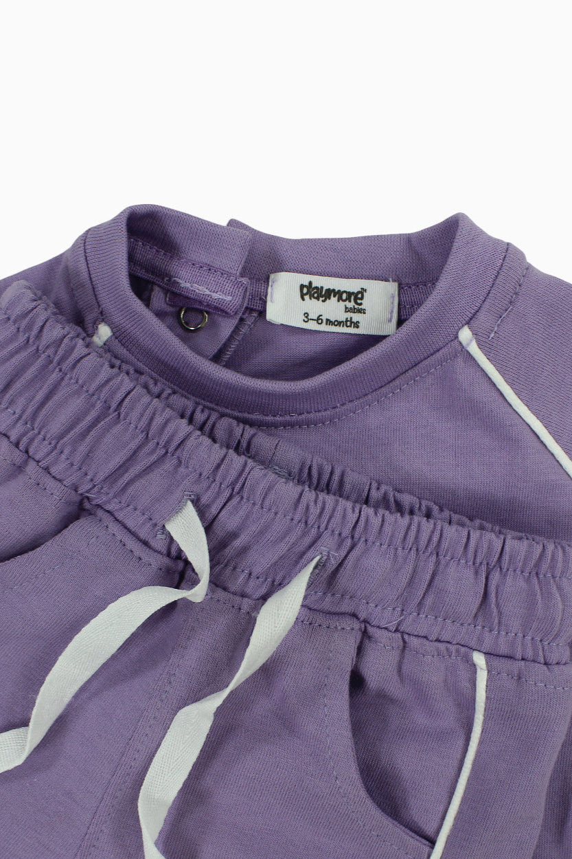 unisex baby 2-piece outfit set – purple