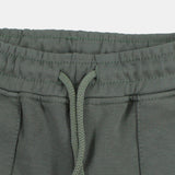 Unisex Kids Olive Cotton Shorts