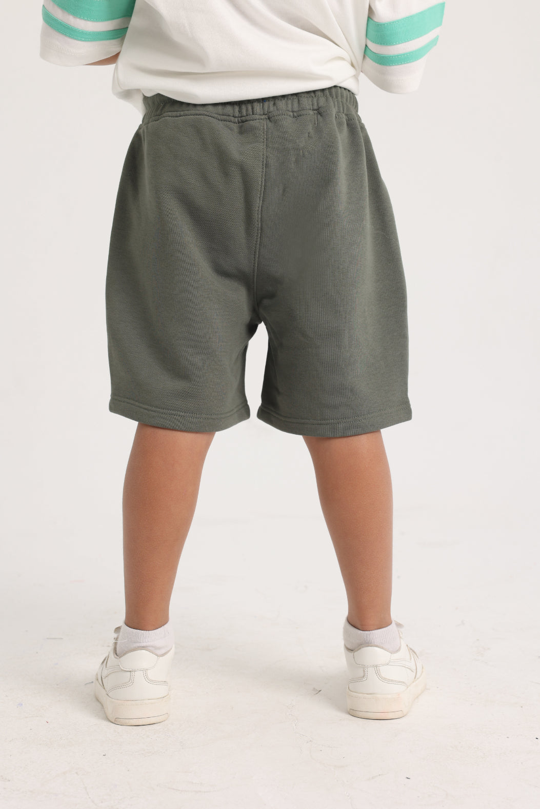 olive cotton cargo shorts