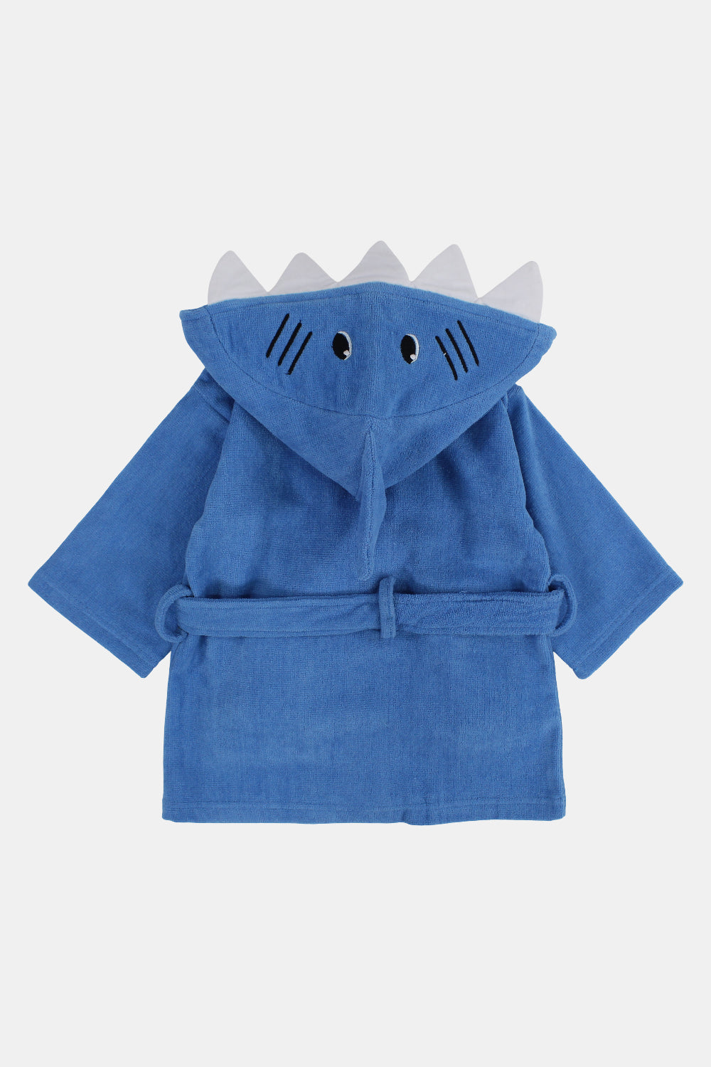 unisex baby swim robe - blue shark