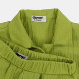 Unisex Kids Apple Green Cotton Outfit Set
