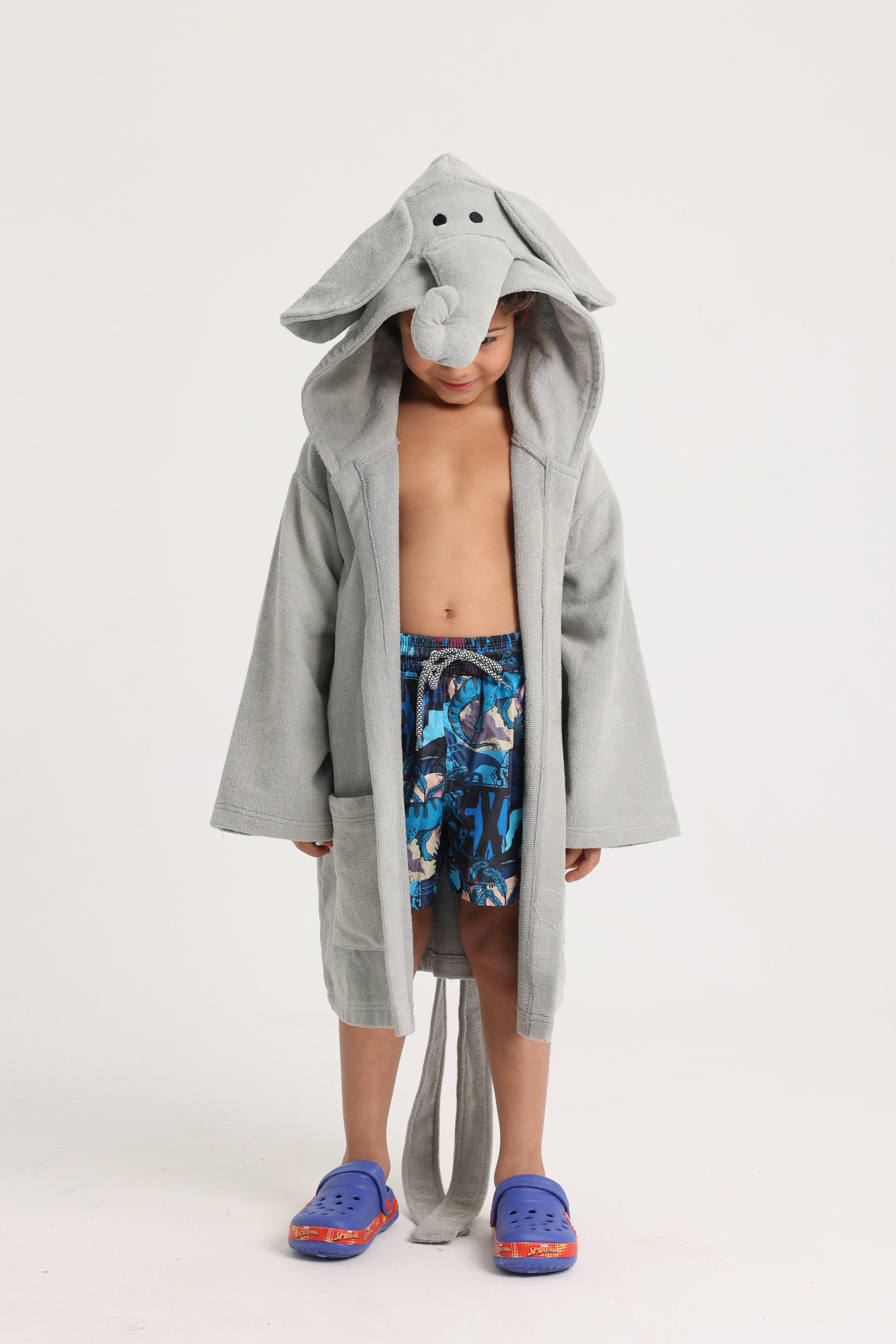 unisex baby swim robe - elephant design