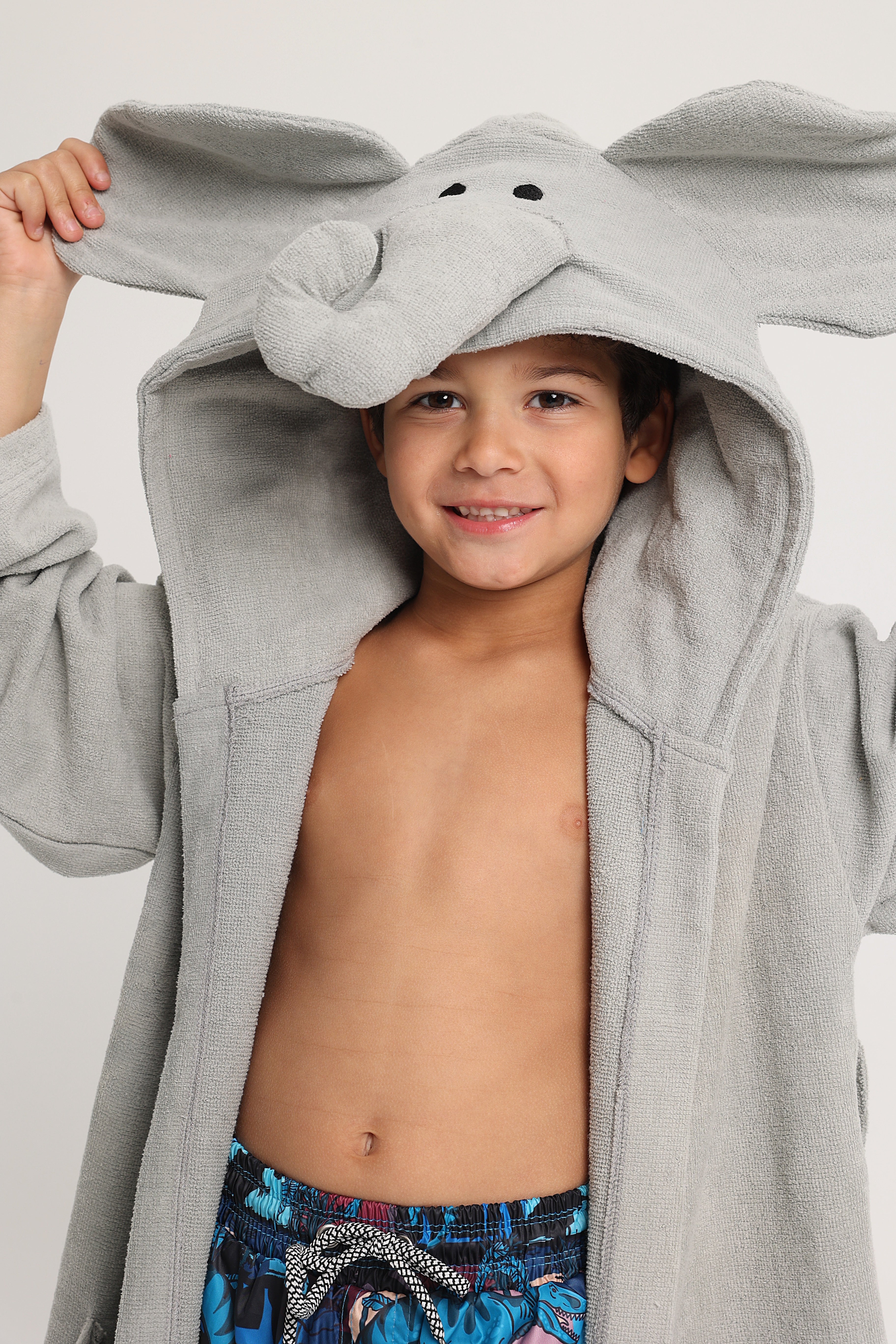 unisex baby swim robe - elephant design