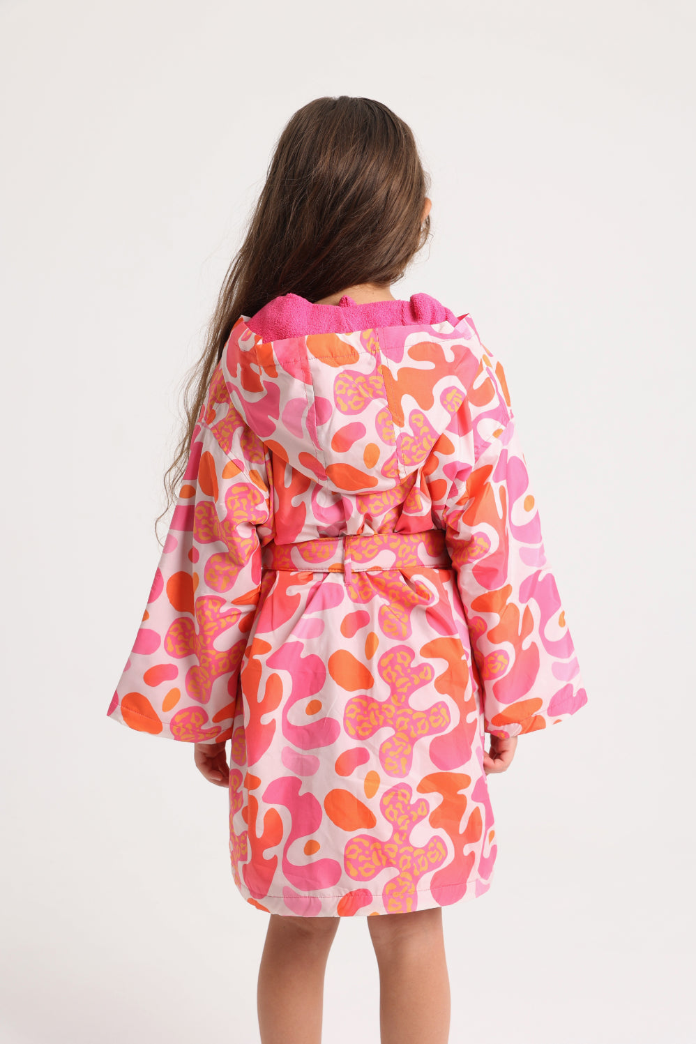 girls swim Robe – multicolored fun doodles print