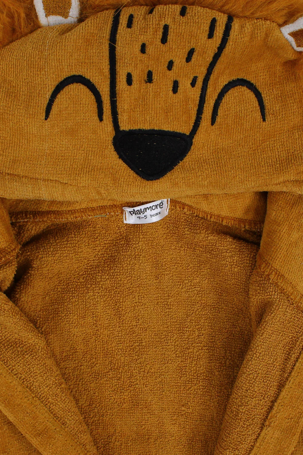 Unisex Plush Swim Robe – Brown with Lion Design - playmore