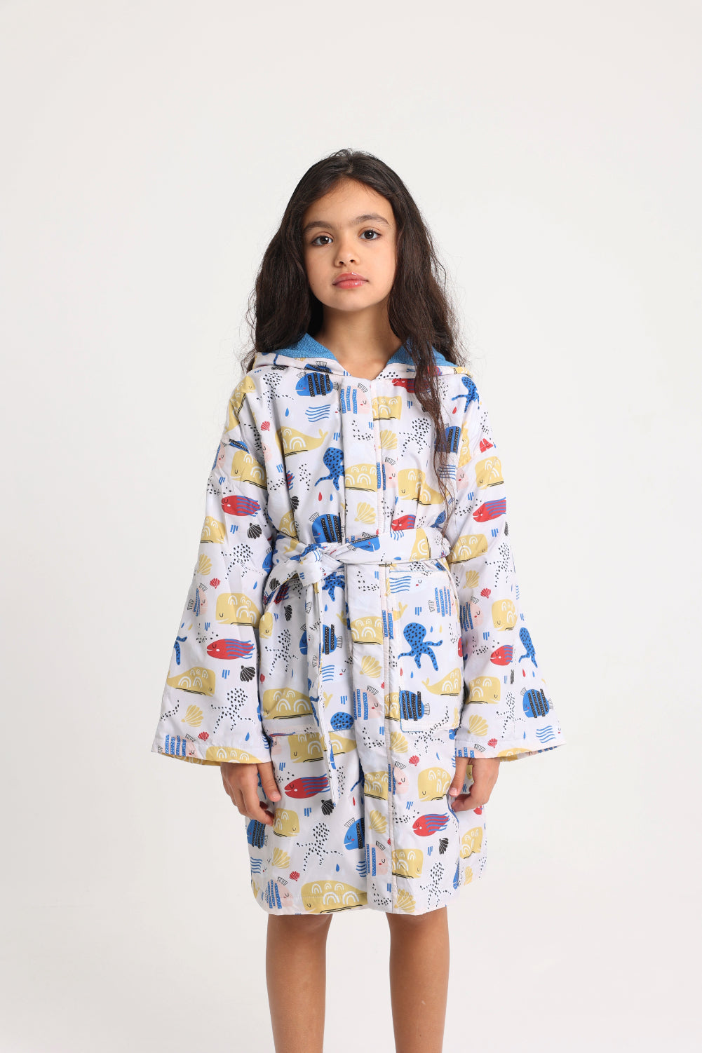 unisex swim robe – fish print