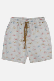 Boys Swimsuit – Off-White with Colorful Suns Print - playmore