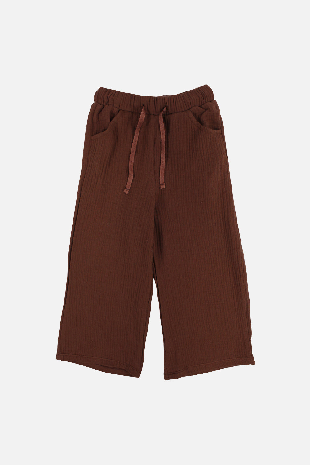 Girls Cotton Pants – Brown