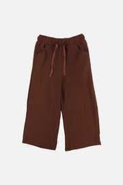 Girls Cotton Pants – Brown