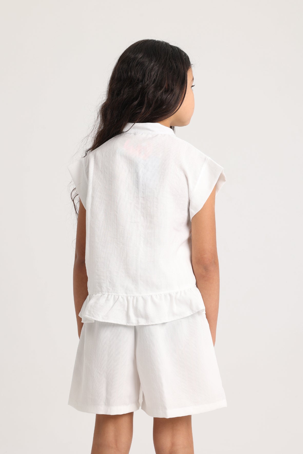 girls blouse – offwhite sleeveless