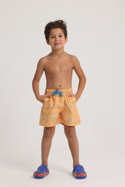 baby boys swimsuit – mustard palm print