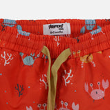 Baby Boys Swimsuit – Orange with Crabs Print