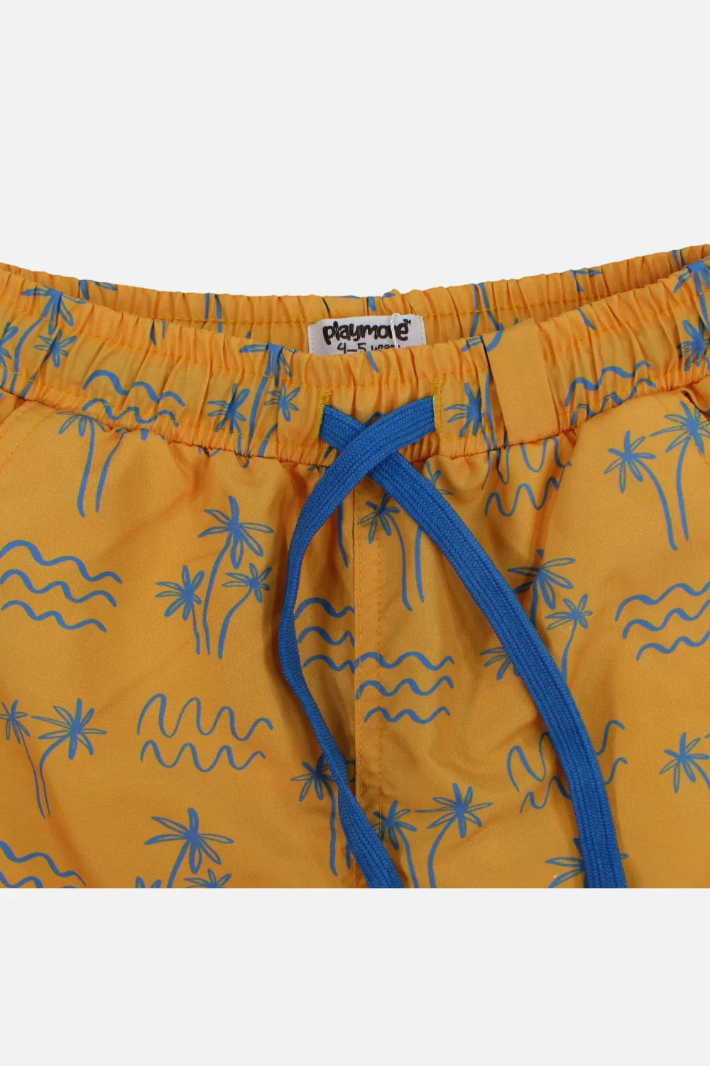 Boys Swimsuit – Mustard with Palm Print - playmore