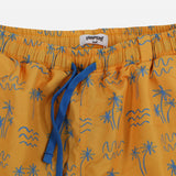 Boys Swimsuit – Mustard with Palm Print