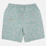 Boys Swimsuit – Aqua with Leaves Print