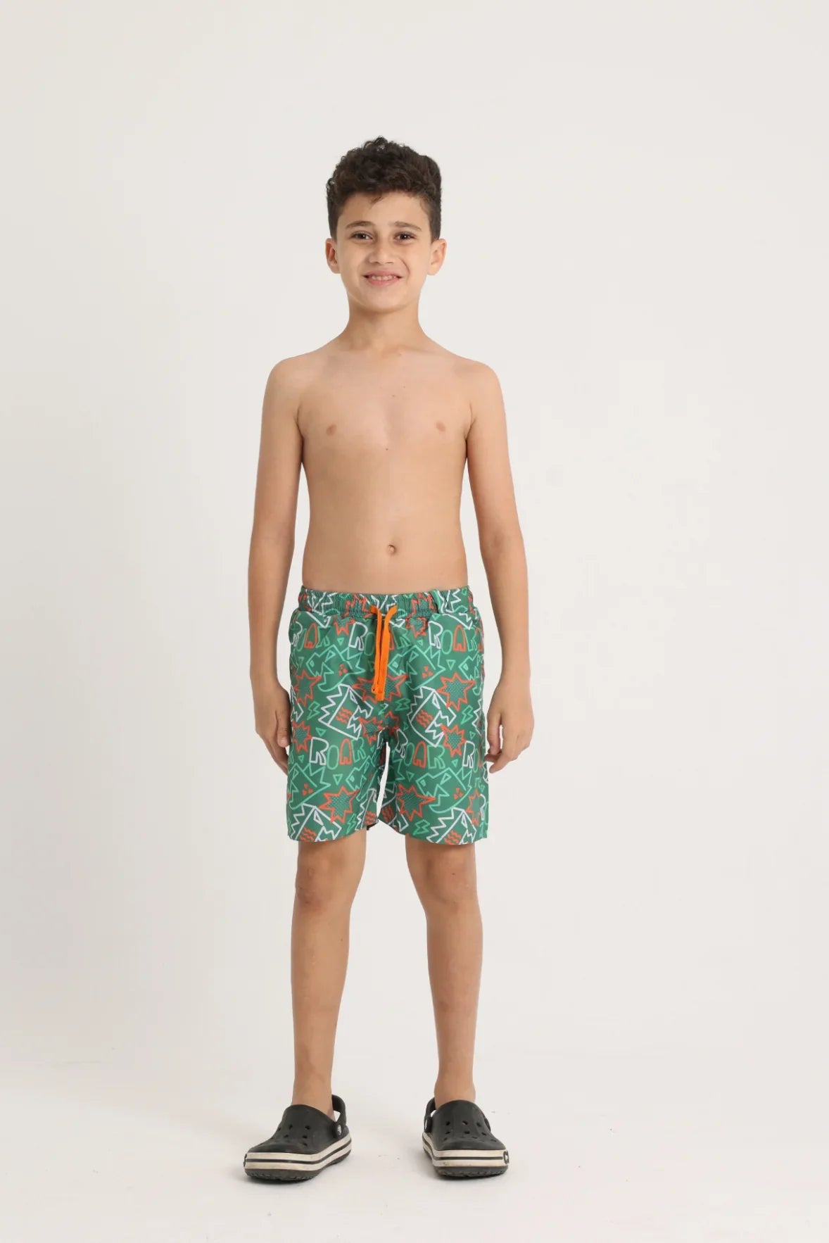 Boys Swimsuit – Green Dino Roar Print - playmore