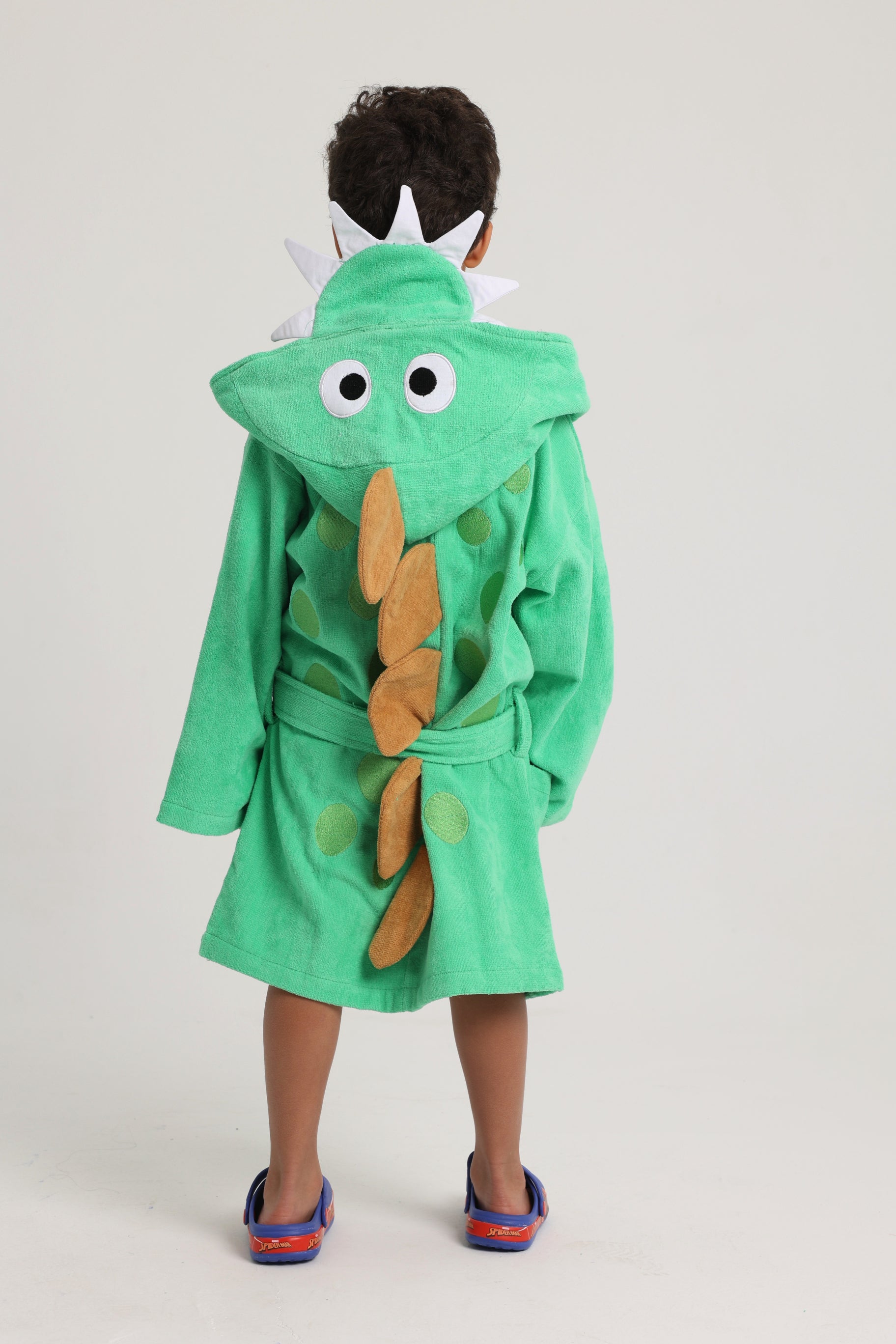unisex baby swim robe – dinosaur sleeves