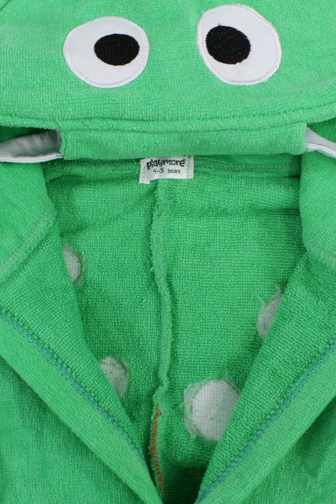 Unisex Plush Swim Robe – Green Dinosaur - playmore