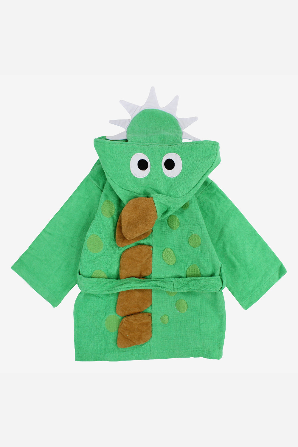 Unisex Plush Swim Robe – Green Dinosaur