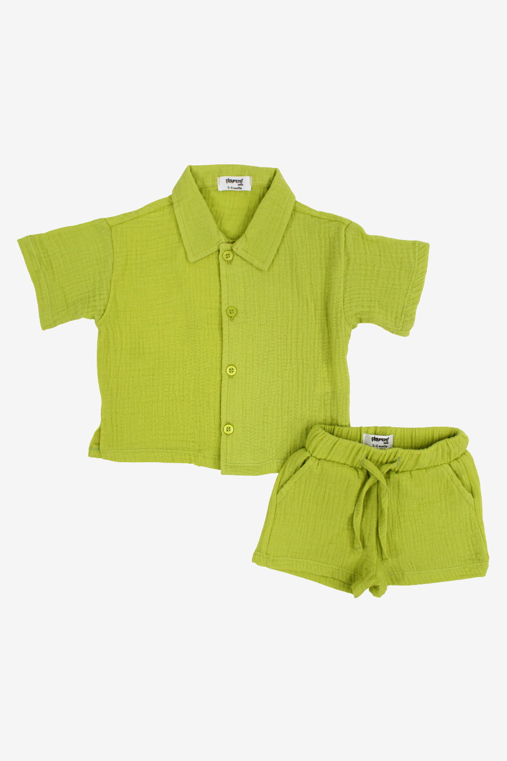 Unisex Baby 2-Piece Cotton Outfit Set – Light Green