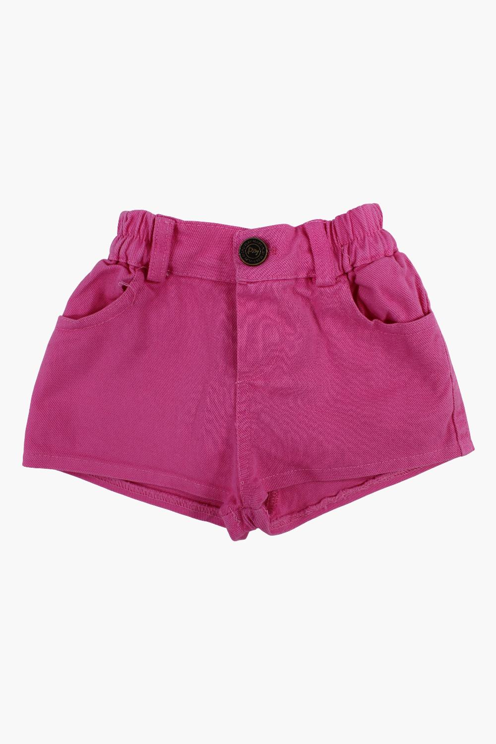 Baby Girls Gabardine Shorts – Fuchsia