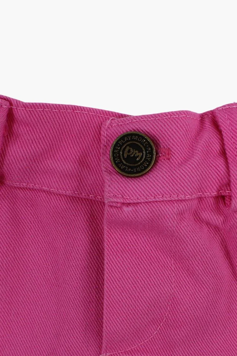 Baby Girls Gabardine Shorts – Fuchsia - playmore