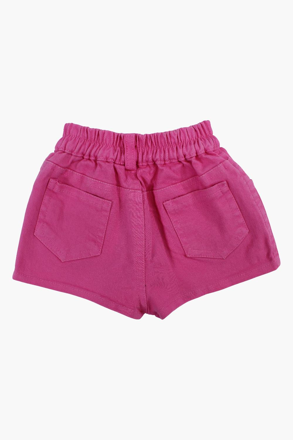 Baby Girls Gabardine Shorts – Fuchsia