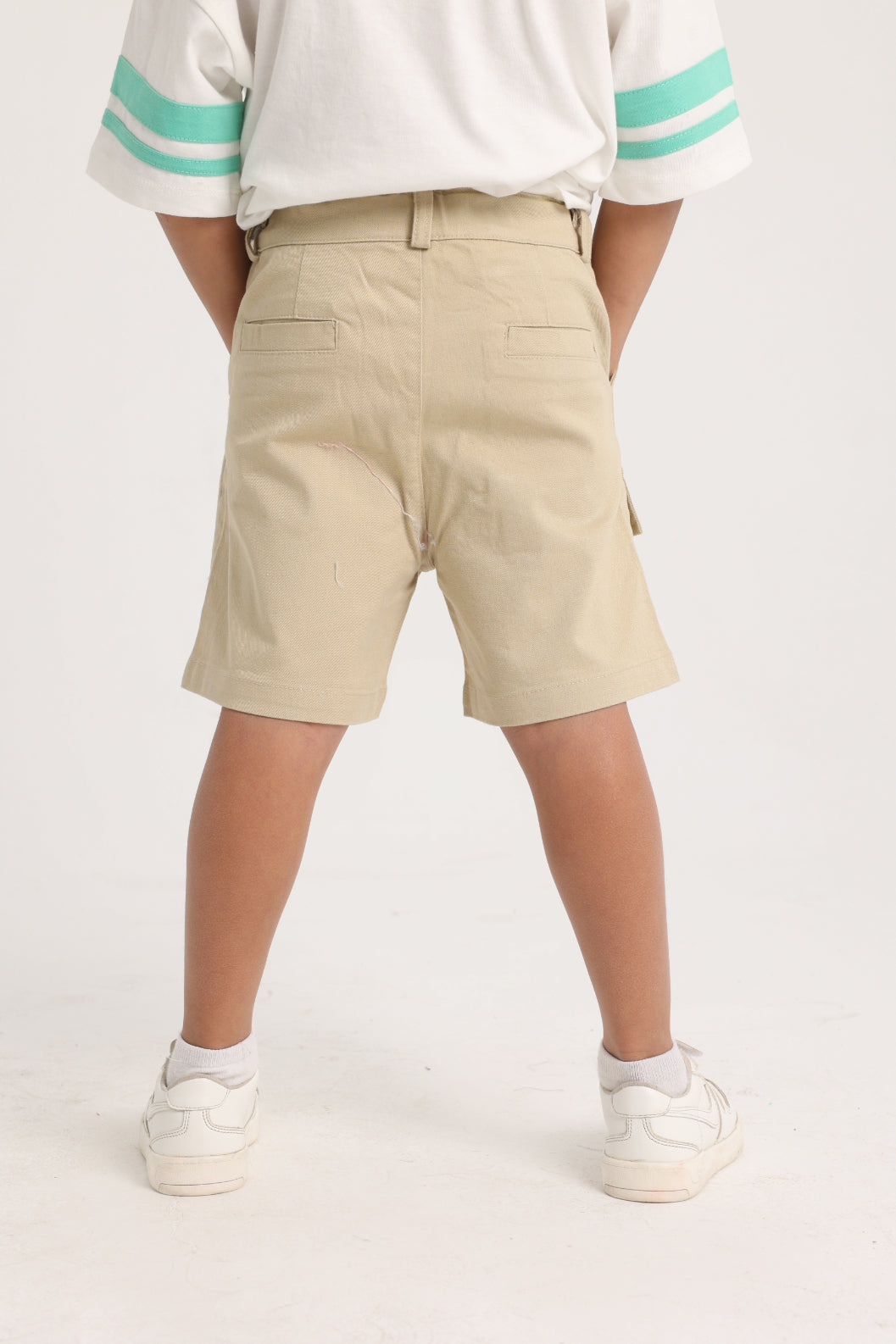 Boys Gabardine Shorts – Beige