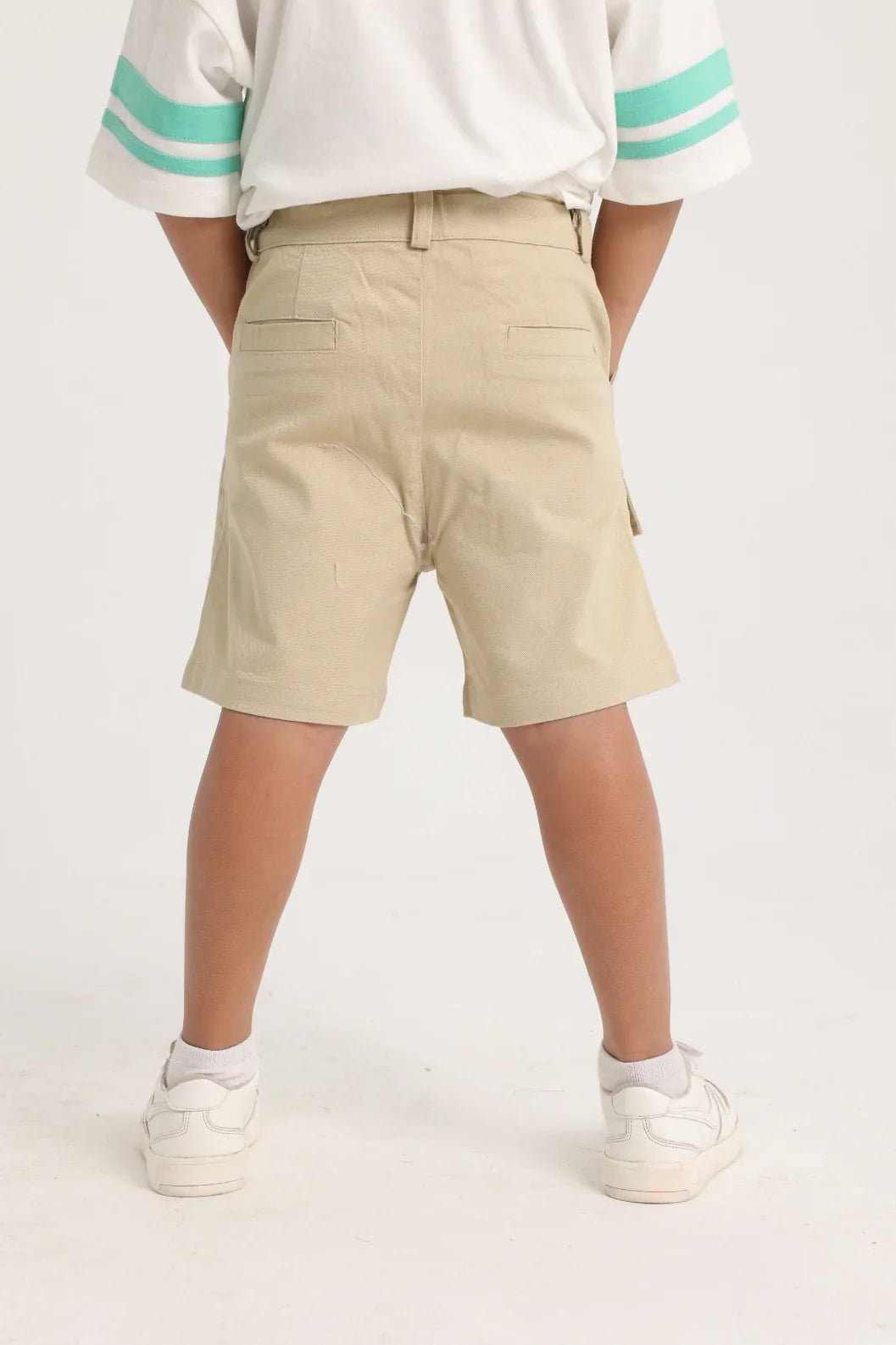Boys Gabardine Shorts – Beige - playmore