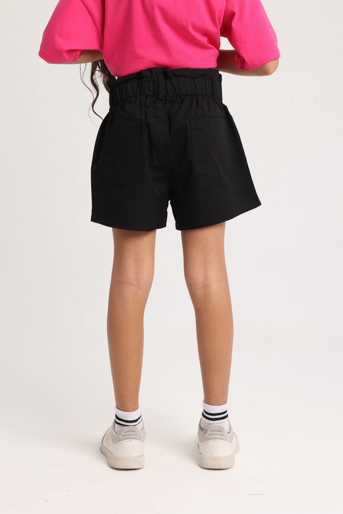 Girls Gabardine Shorts – Black - playmore